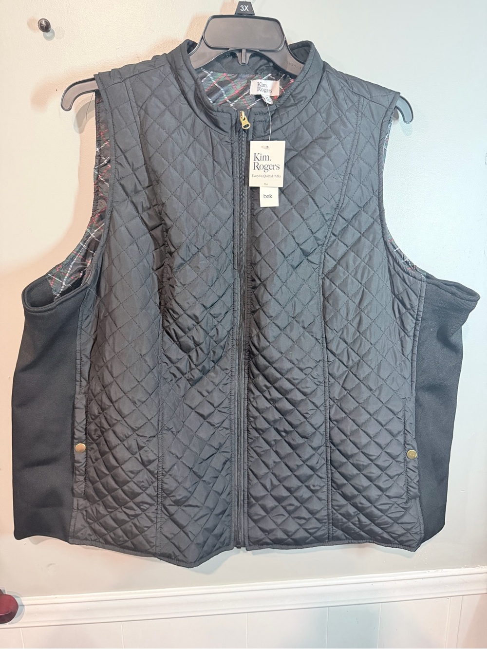 Kim Rogers Women’s  Quilted Black Vest